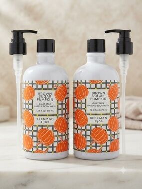 BEEKMAN 1802 Brown Sugar Pumpkin Hand & Body Wash Duo NEW